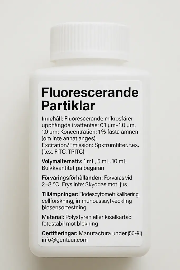 Carboxyl Fluorescent Particles, Aqua Green, Flow Cytometry Grade, 1E7/mL, 3.5-3.9µm, 2mL